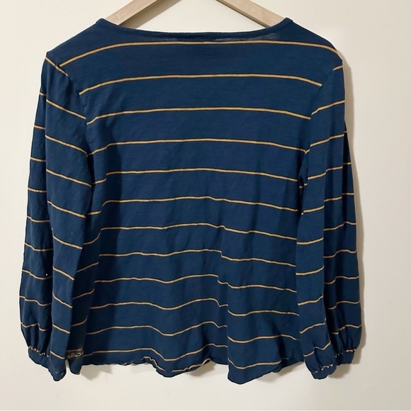 Matilda Jane Womens Blue Striped Long Sleeve Shirt Size Medium - Picture 2 of 9